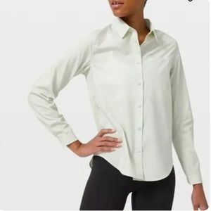 lululemon athletica Light Green Button-Down Shirt